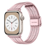 Strap-it® Apple Watch roestvrij stalen band (rosé pink)