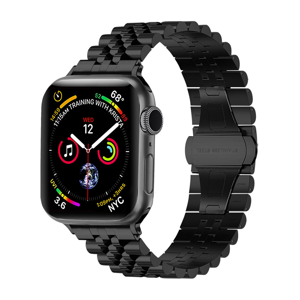 Strap-it® Strap-it Apple Watch Jubilee stalen band (zwart) Strap-it® Strap-it Apple Watch Jubilee stalen band (zwart)