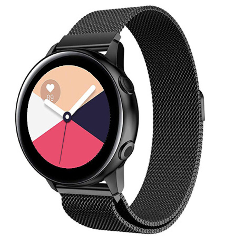 Samsung Galaxy Watch Active Milanese band zwart Smartwatchbanden
