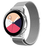 Strap-it® Samsung Galaxy Watch Active Milanese band (zilver)