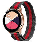Strap-it® Strap-it Samsung Galaxy Watch Active Milanese band (zwart/rood)