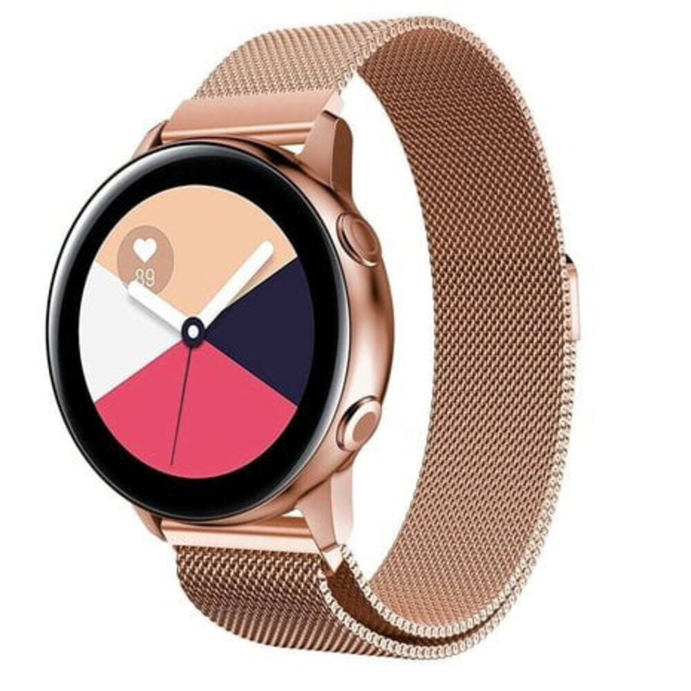Strap-it® Strap-it Samsung Galaxy Watch Active Milanese band (rosé goud) Strap-it® Strap-it Samsung Galaxy Watch Active Milanese band (rosé goud)