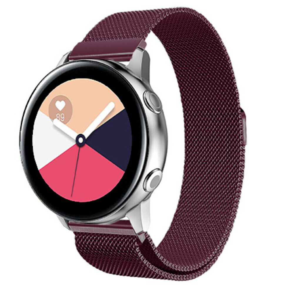 Strap-it® Strap-it Samsung Galaxy Watch Active Milanese band (paars)
