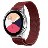 Strap-it® Samsung Galaxy Watch Active Milanese band (rood)