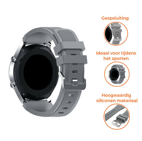 Strap-it® Strap-it Samsung Galaxy Watch siliconen bandje 46mm (grijs)