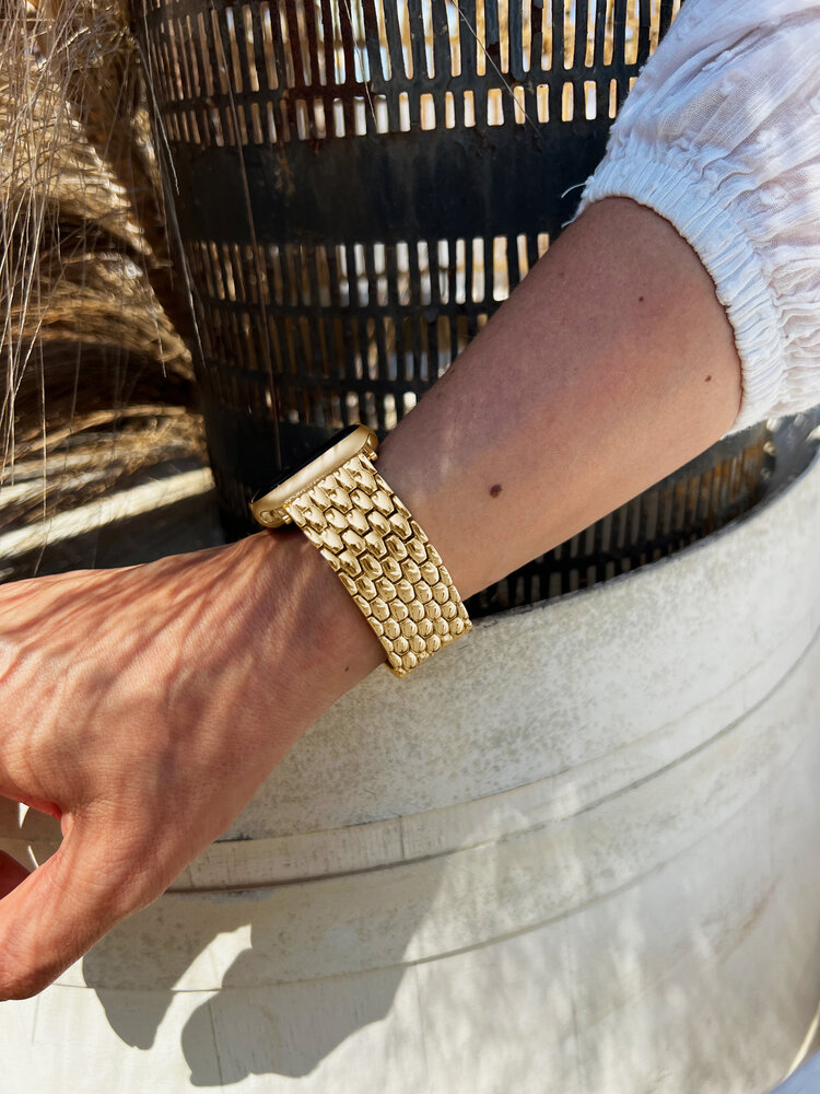 Strap-it® Strap-it Apple Watch Ultra stalen draak band (goud)