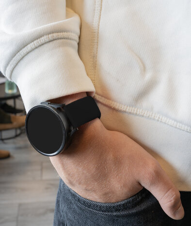 Strap-it® Strap-it Samsung Galaxy Watch siliconen bandje 46mm (zwart)