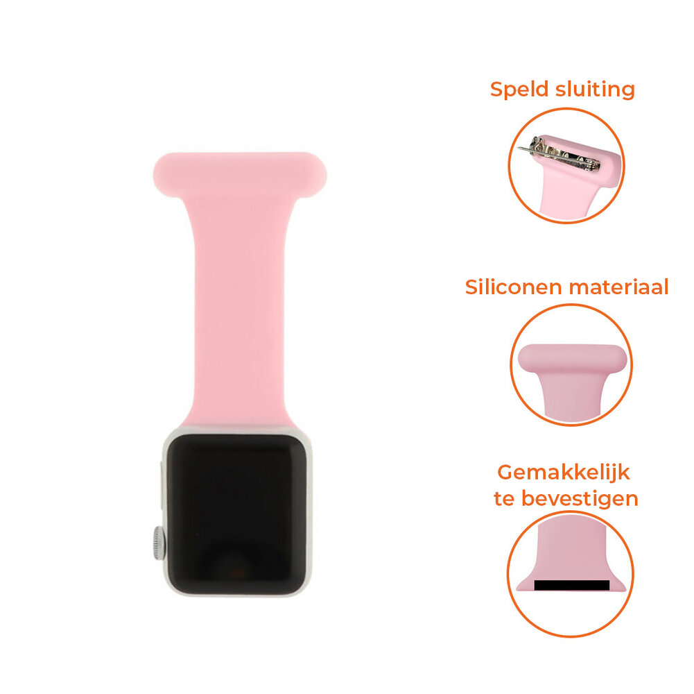 Strap-it® Strap-it Apple Watch verpleegkundige band (roze)