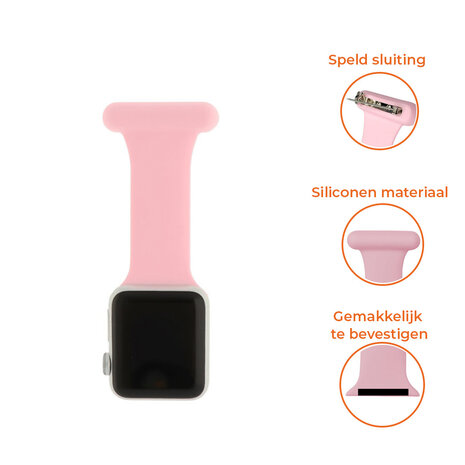 Strap-it® Strap-it Apple Watch verpleegkundige band (roze)