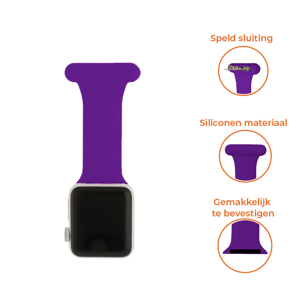 Strap-it® Strap-it Apple Watch verpleegkundige band (paars)