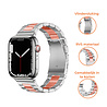 Strap-it® Strap-it Apple Watch Ultra stalen band (zilver/rosé goud) Strap-it® Strap-it Apple Watch Ultra stalen band (zilver/rosé goud)