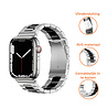 Strap-it® Strap-it Apple Watch Ultra stalen band (zilver/zwart) Strap-it® Strap-it Apple Watch Ultra stalen band (zilver/zwart)