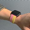 Strap-it® Strap-it Apple Watch verstelbaar geweven nylon bandje (geel/roze) Strap-it® Strap-it Apple Watch verstelbaar geweven nylon bandje (geel/roze)