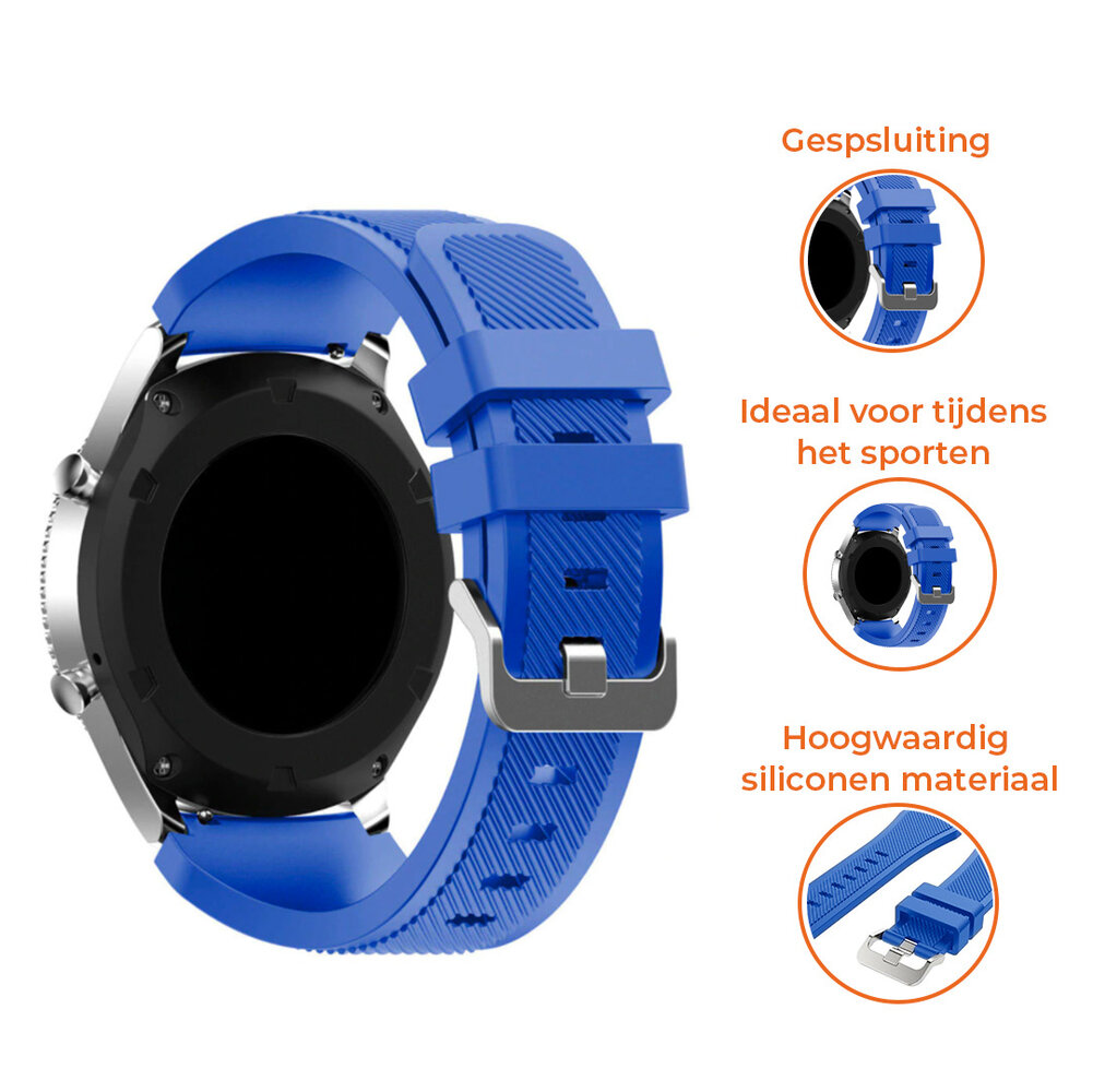 Strap-it® Strap-it Polar Vantage M twill siliconen band (blauw)