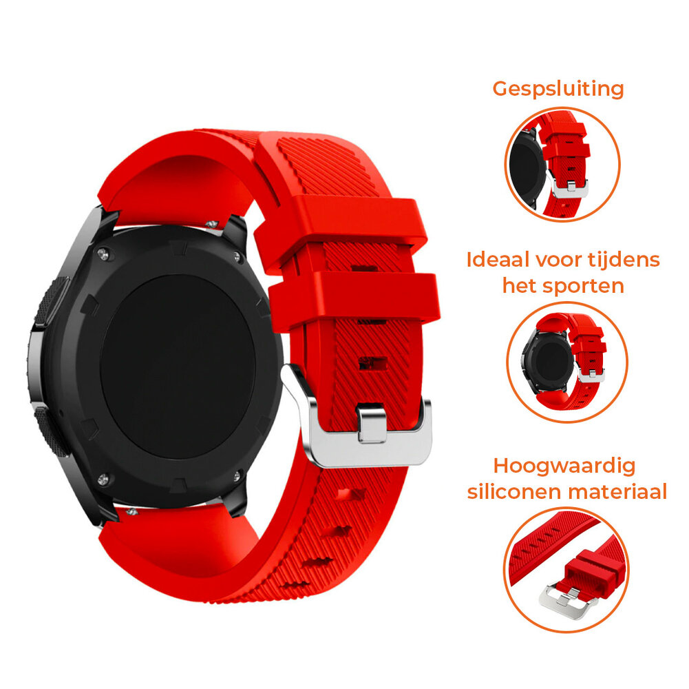 Strap-it® Strap-it Polar Unite twill siliconen band (rood)