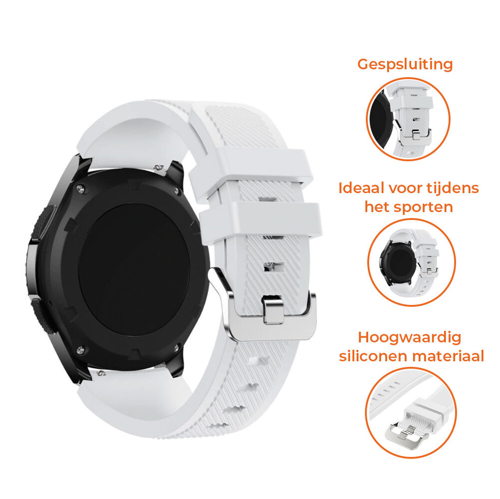 Strap-it® Strap-it Polar Pacer siliconen bandje (wit)