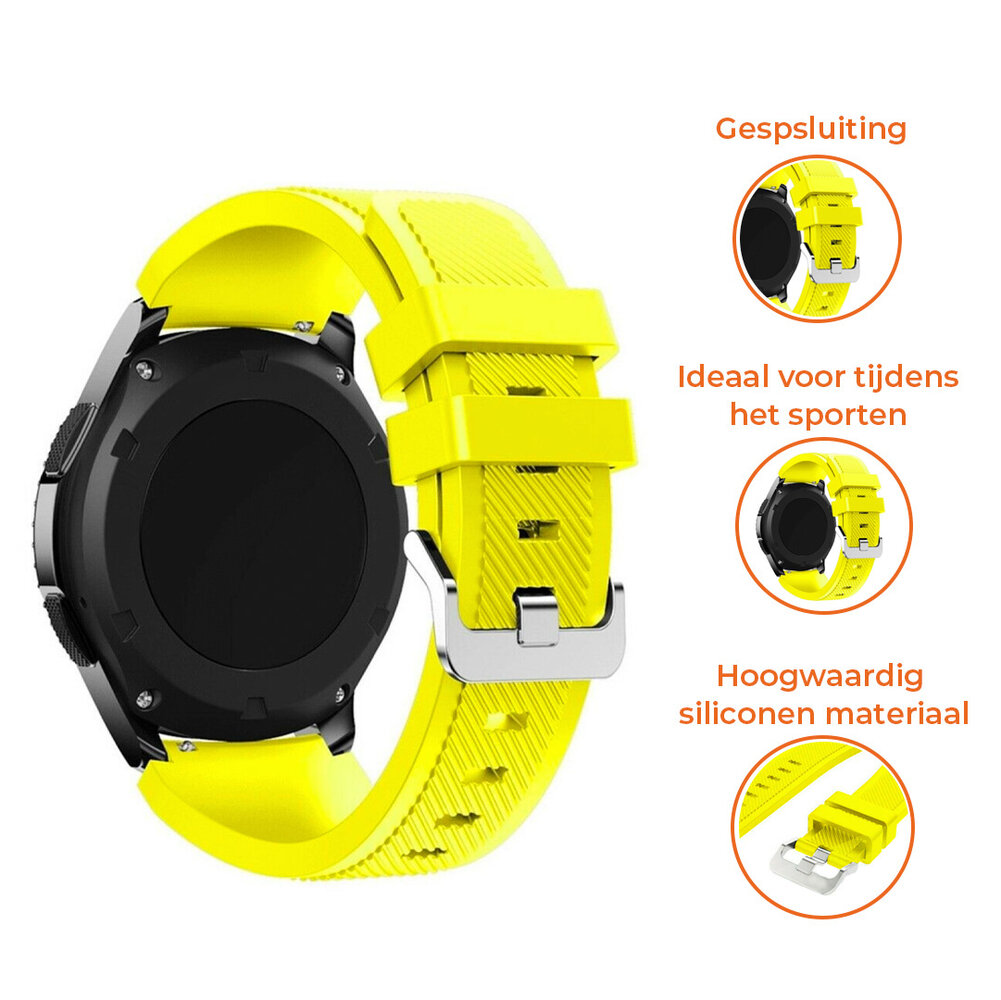 Strap-it® Strap-it Amazfit GTS 3 siliconen bandje (geel)