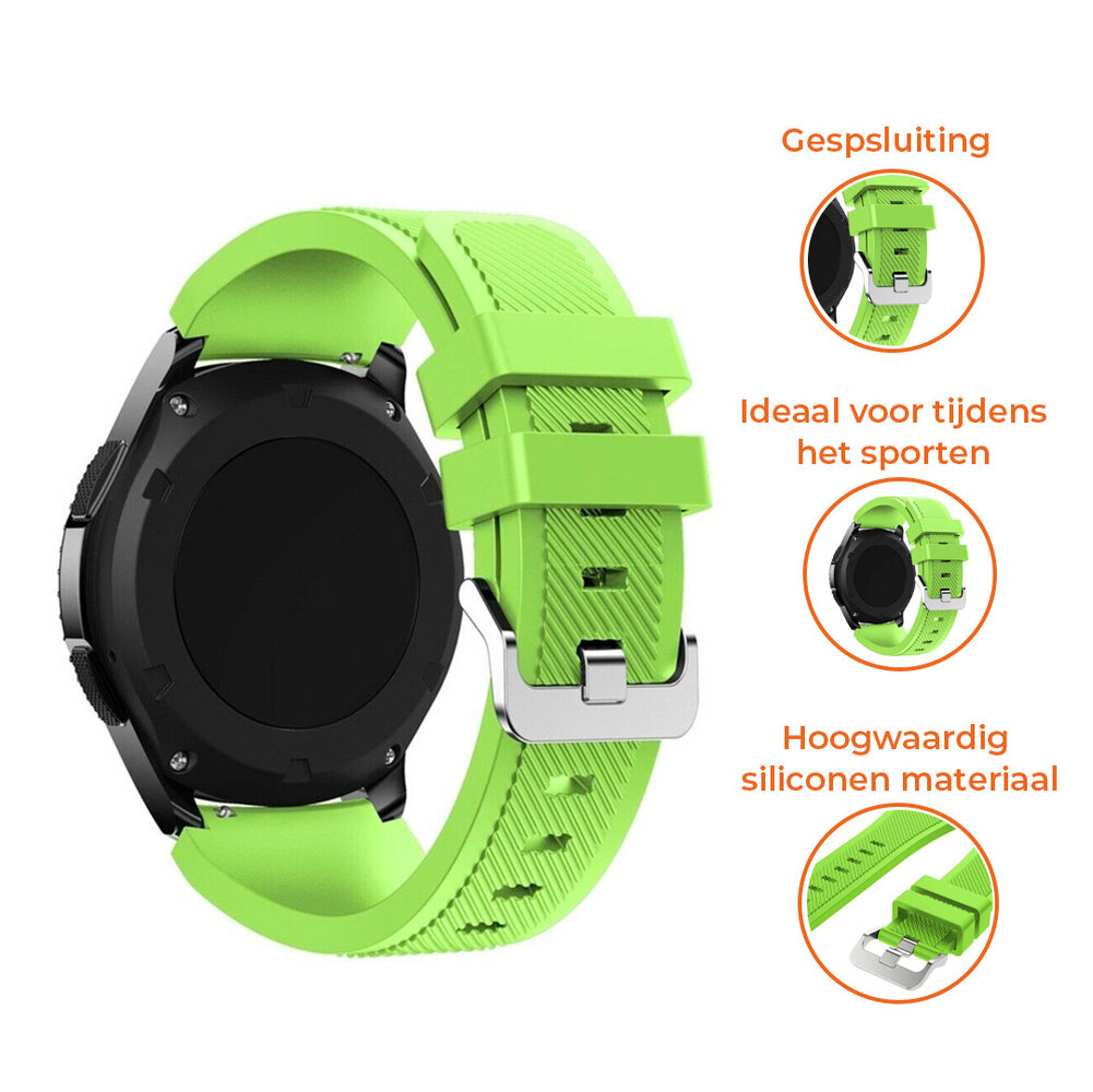 Strap-it® Strap-it Huawei Watch GT Runner siliconen bandje (lichtgroen)