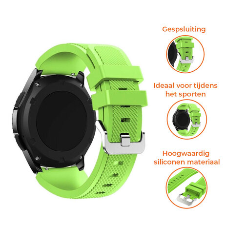 Strap-it® Strap-it Fossil Gen 6 - 44mm siliconen bandje (lichtgroen)
