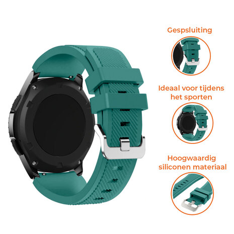 Strap-it® Strap-it Polar Grit X Pro twill siliconen band (dennengroen)