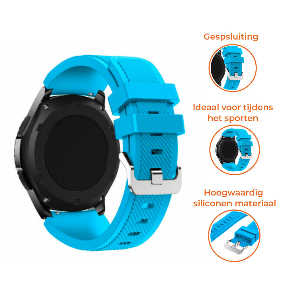 Strap-it® Strap-it Xiaomi Watch S1 siliconen bandje (lichtblauw)