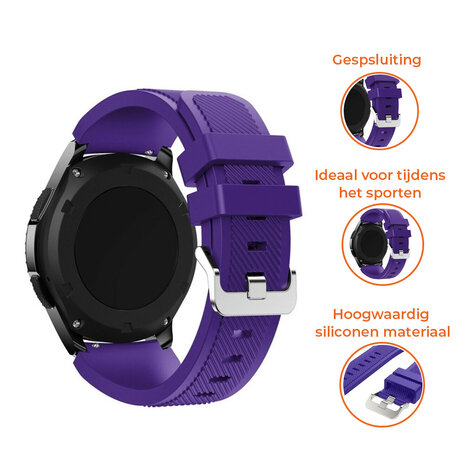 Strap-it® Strap-it Xiaomi Amazfit Stratos silicone band (paars)