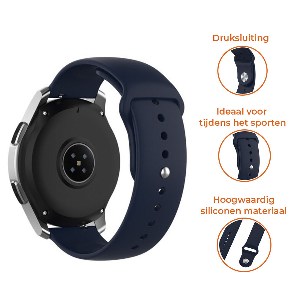 Strap-it® Strap-it Samsung Galaxy Watch 3 sport bandje 41mm (donkerblauw)