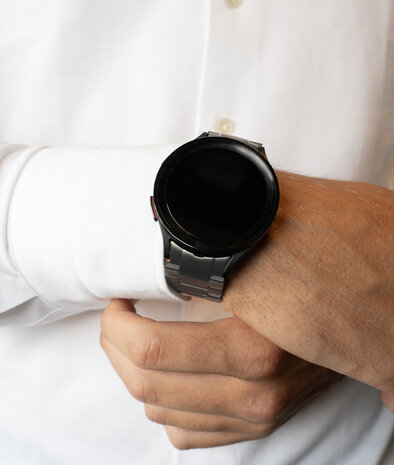 Strap-it® Strap-it Samsung Galaxy Watch 6 - 40mm titanium bandje (grafiet)