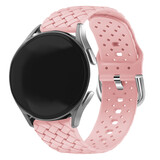 Strap-it® Samsung Galaxy Watch 6 - 44mm gevlochten siliconen bandje (roze)