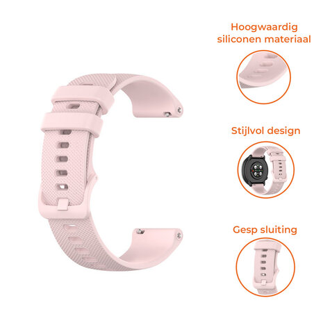 Strap-it® Strap-it Samsung Galaxy Watch 6 - 44mm Luxe Siliconen bandje (roze) Strap-it® Strap-it Samsung Galaxy Watch 6 - 44mm Luxe Siliconen bandje (roze)