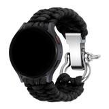 Strap-it® Samsung Galaxy Watch 6 - 44mm nylon rope bandje (zwart) Strap-it® Samsung Galaxy Watch 6 - 44mm nylon rope bandje (zwart)