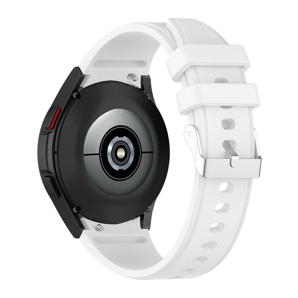 Strap-it® Strap-it Samsung Galaxy Watch 6 - 44mm siliconen band perfect fit (wit) Strap-it® Strap-it Samsung Galaxy Watch 6 - 44mm siliconen band perfect fit (wit)