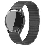 Strap-it® Samsung Galaxy Watch 6 Classic 43mm leren loop bandje (grijs)