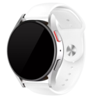 Strap-it® Strap-it Samsung Galaxy Watch 6 Classic 43mm lichtgevend siliconen bandje (wit)