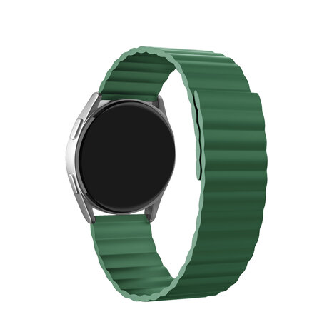 Strap-it® Strap-it Samsung Galaxy Watch 6 Classic 43mm magnetisch siliconen bandje (groen)