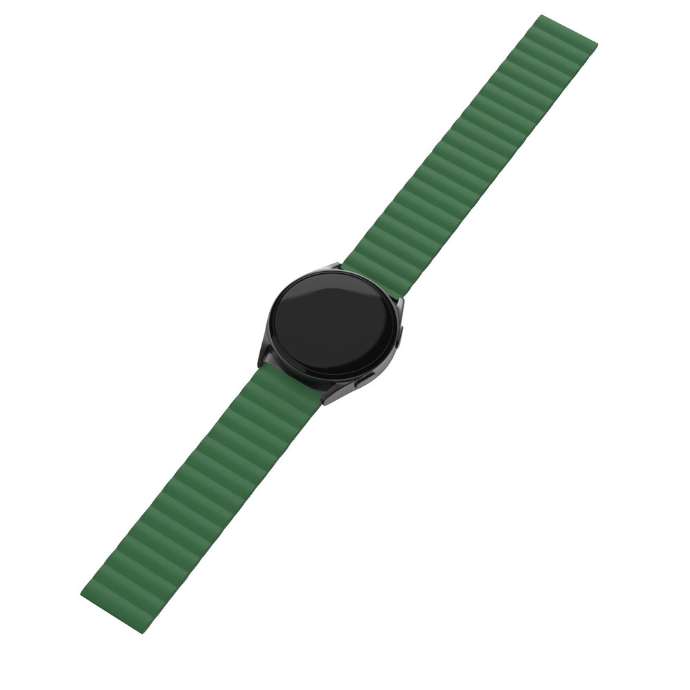 Strap-it® Strap-it Samsung Galaxy Watch 6 Classic 43mm magnetisch siliconen bandje (groen)
