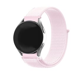 Strap-it® Samsung Galaxy Watch 6 Classic 43mm nylon bandje (lichtroze)
