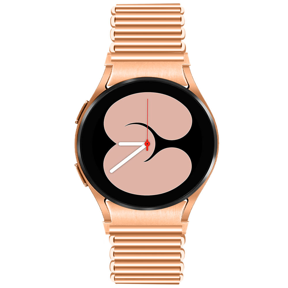 Strap-it® Strap-it Samsung Galaxy Watch 6 Classic 43mm stalen loop bandje (rosé goud)
