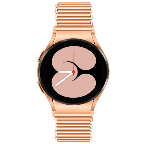 Strap-it® Strap-it Samsung Galaxy Watch 6 Classic 43mm stalen loop bandje (rosé goud)