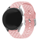 Strap-it® Strap-it Samsung Galaxy Watch 6 Classic 47mm gevlochten siliconen bandje (roze)