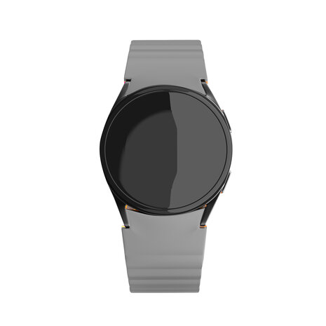 Strap-it® Strap-it Samsung Galaxy Watch 6 Classic 47mm magnetisch siliconen bandje (grijs/oranje)