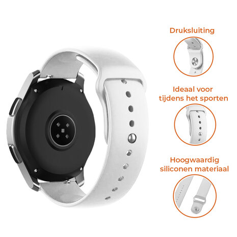 Strap-it® Strap-it Samsung Galaxy Watch 5 - 44mm sport band (wit)