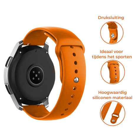Strap-it® Strap-it Samsung Galaxy Watch sport band 42mm (oranje)