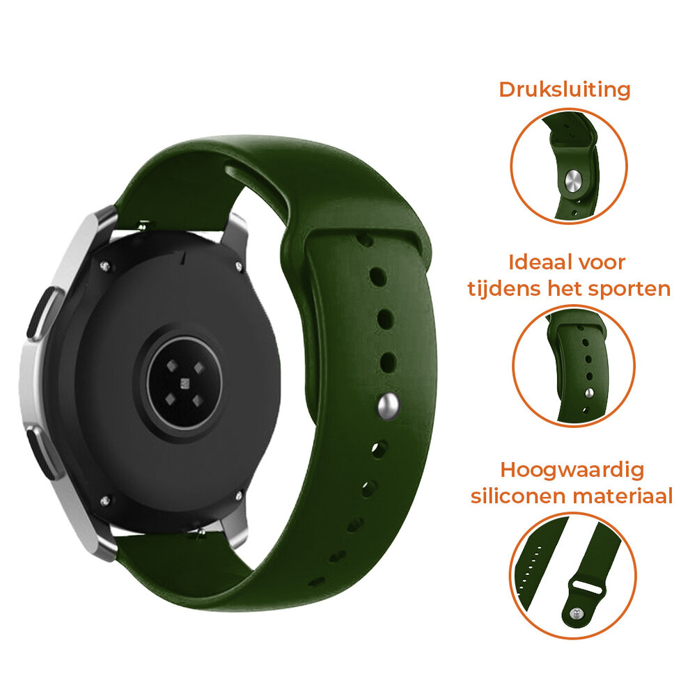 Strap-it® Strap-it Amazfit GTR 2 sport band (legergroen) Strap-it® Strap-it Amazfit GTR 2 sport band (legergroen)