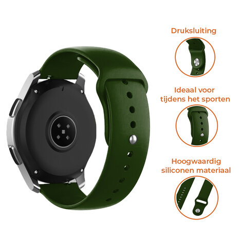 Strap-it® Strap-it Amazfit GTR 2 sport band (legergroen) Strap-it® Strap-it Amazfit GTR 2 sport band (legergroen)