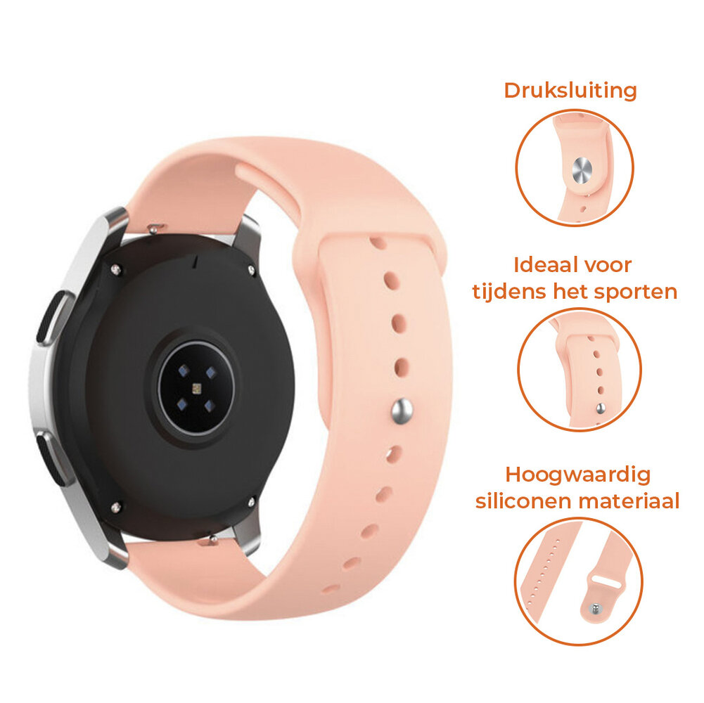 Strap-it® Strap-it Samsung Galaxy Watch 4 Classic 42mm sport band (roze)