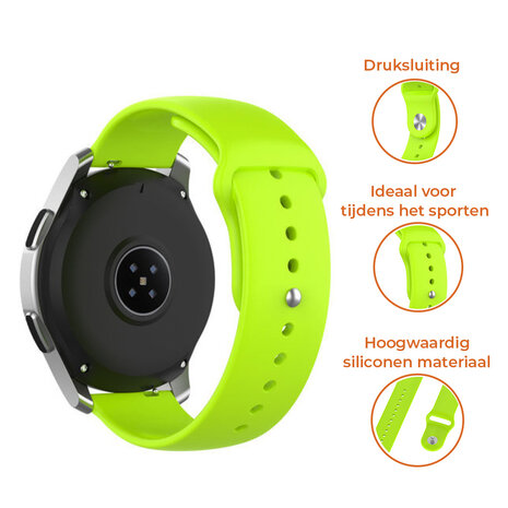 Strap-it® Strap-it Samsung Galaxy Watch 3 sport bandje 41mm (lichtgroen) Strap-it® Strap-it Samsung Galaxy Watch 3 sport bandje 41mm (lichtgroen)