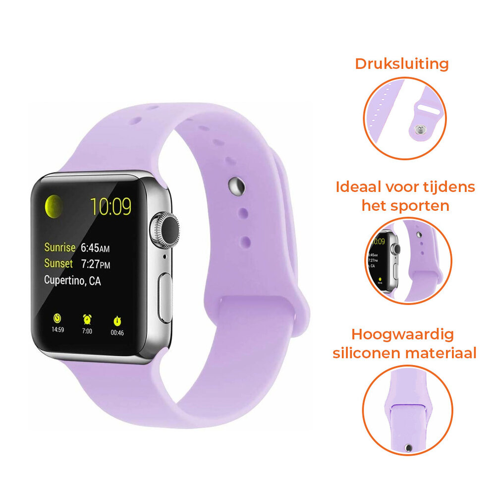 Strap-it® Strap-it Apple Watch 8 silicone band (lila)