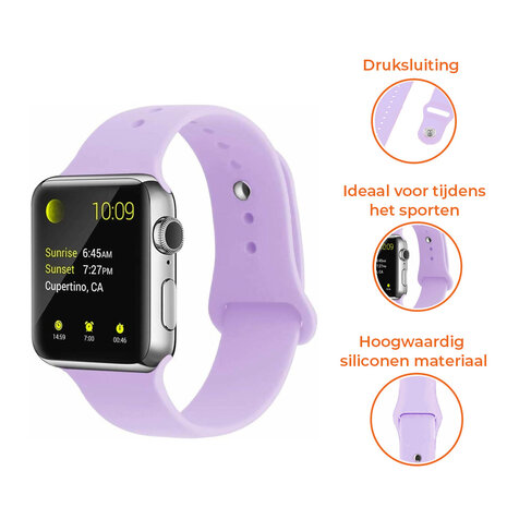 Strap-it® Strap-it Apple Watch 8 silicone band (lila)
