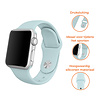 Strap-it® Strap-it Apple Watch 8 silicone band (aqua blauw) Strap-it® Strap-it Apple Watch 8 silicone band (aqua blauw)